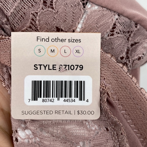 Prima Valentina Pack of 3 Briefs Lace Accent Panties Underwear Size Medium - Picture 5 of 6